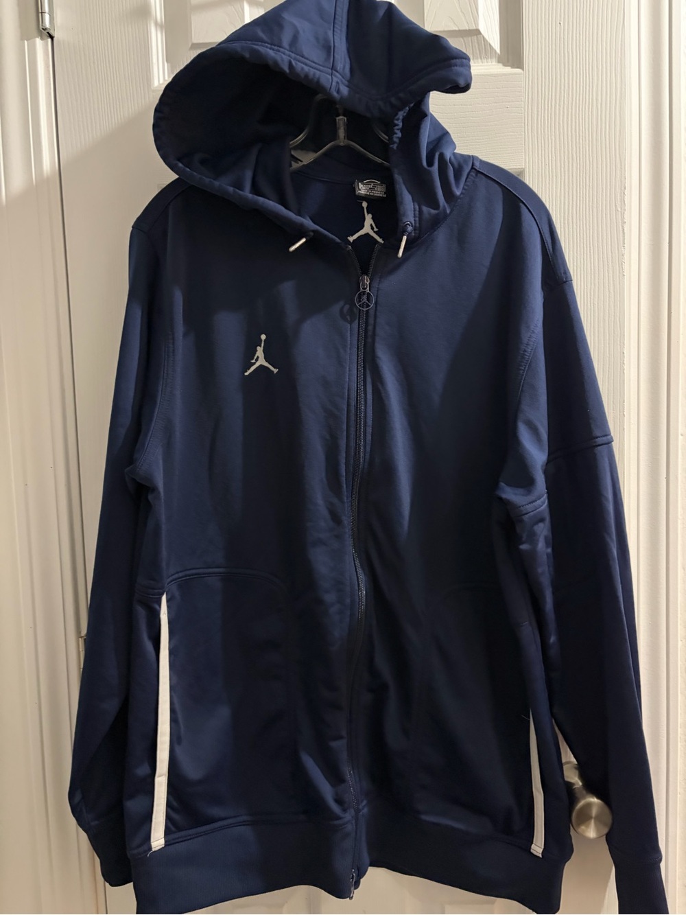 Jordan Navy and White Full‑Zip Performance Jacket
